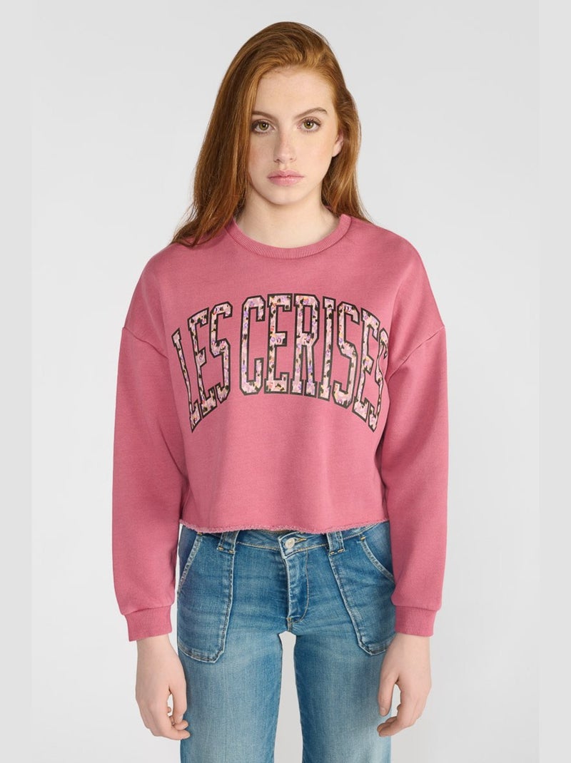 Sweat-Shirt FILOUGI 'Le Temps Des Cerises' Rose - Kiabi