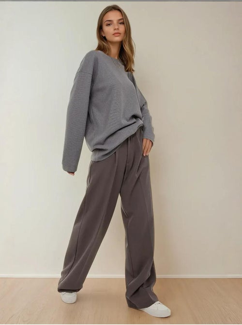 Sweat-shirt gaufré à col rond - Kiabi Sweat-shirt gaufré à col rond - Kiabi