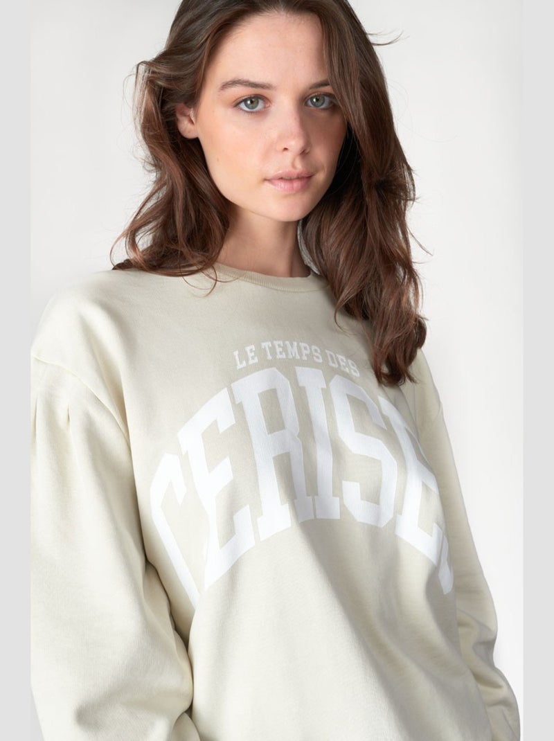 Sweat-Shirt GYPSOPH 'Le Temps Des Cerises' Marron - Kiabi