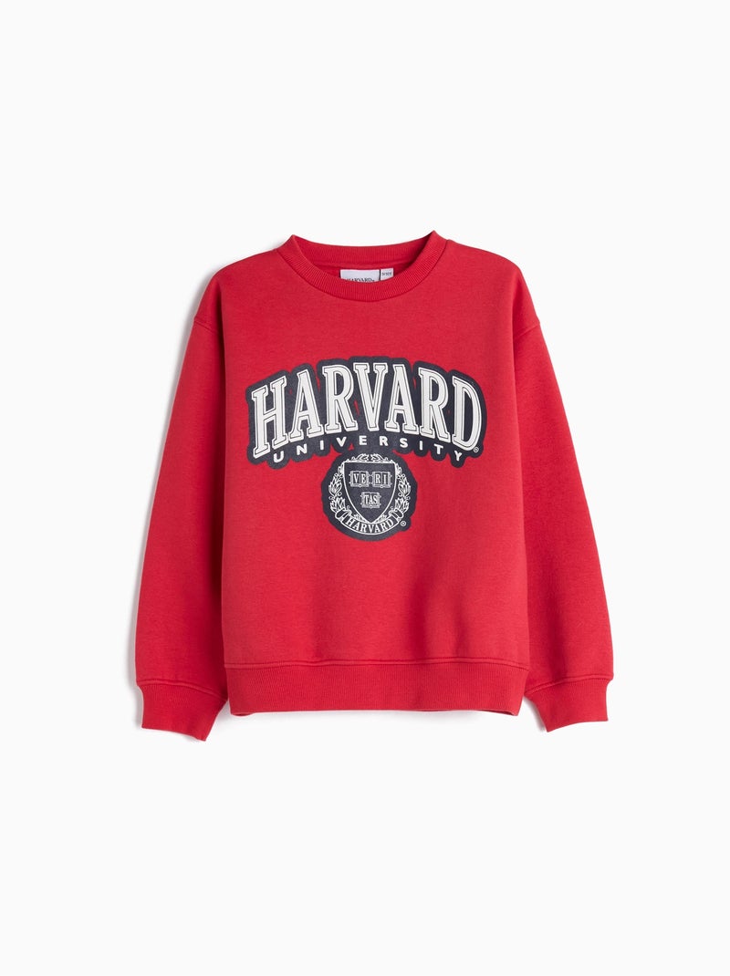 Sweat-shirt 'Harvard' Rouge - Kiabi