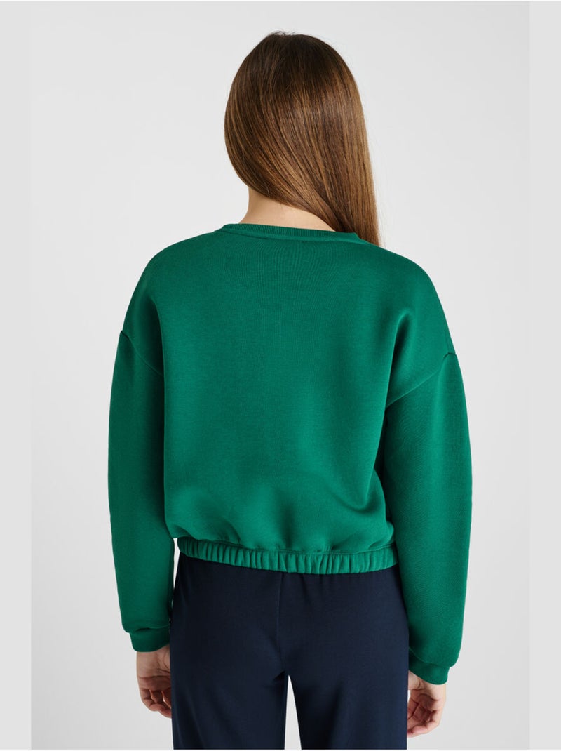 Sweat-Shirt HELLAGI 'Le Temps Des Cerises' Vert - Kiabi