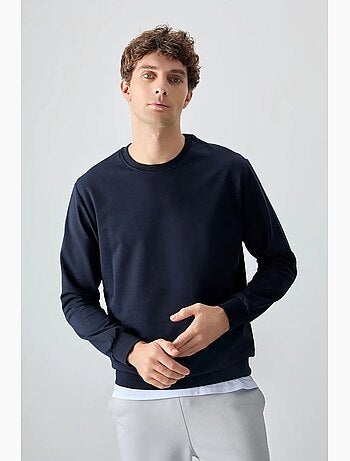 Sweat-shirt homme col rond uni tommy