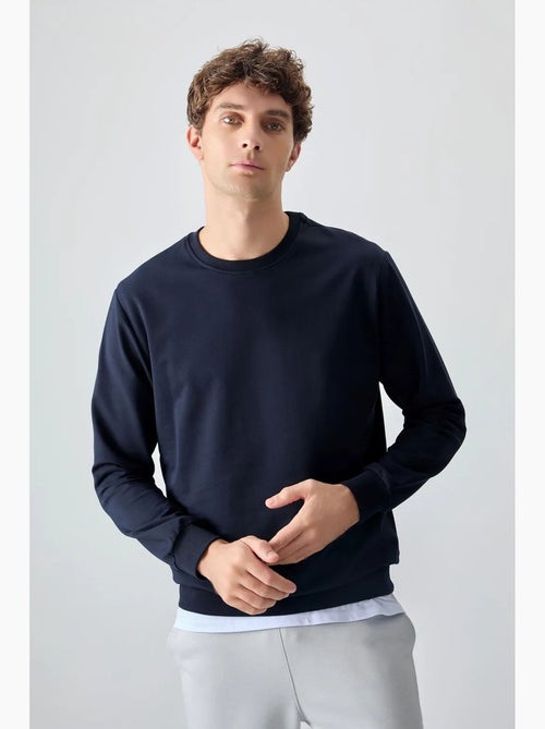 Sweat-shirt homme col rond uni tommy - Kiabi Sweat-shirt homme col rond uni tommy - Kiabi