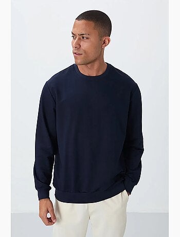 Sweat-shirt homme col rond uni tommy