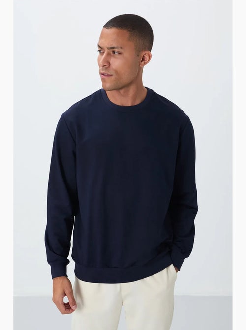 Sweat-shirt homme col rond uni tommy - Kiabi Sweat-shirt homme col rond uni tommy - Kiabi