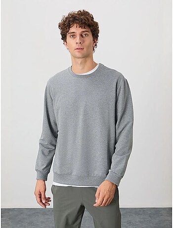 Sweat-shirt homme col rond uni tommy
