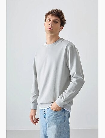 Sweat-shirt homme col rond uni tommy