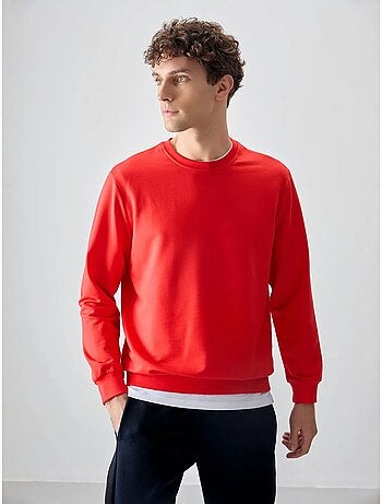 Sweat-shirt homme col rond uni tommy