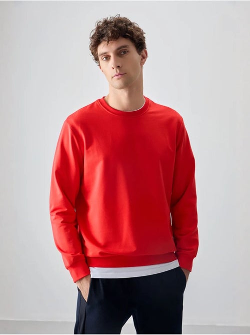 Sweat-shirt homme col rond uni tommy - Kiabi