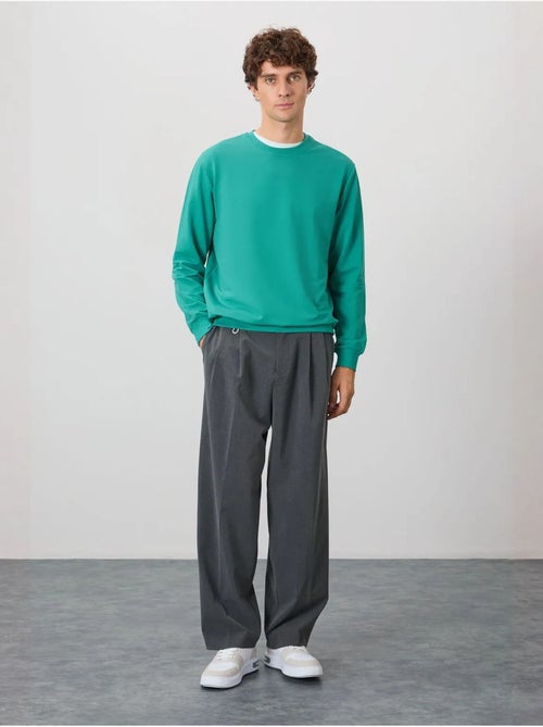 Sweat-shirt homme col rond uni tommy - Kiabi Sweat-shirt homme col rond uni tommy - Kiabi
