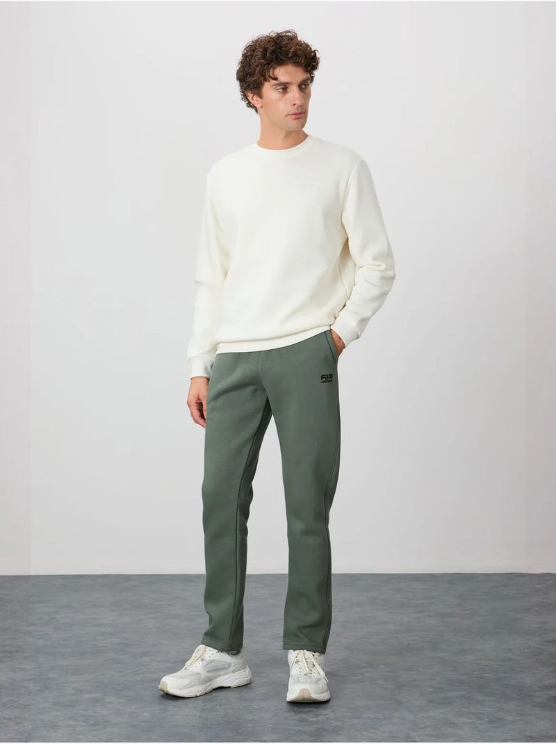 Sweat-shirt homme coupe regular à col rond tommy Blanc cassé - Kiabi