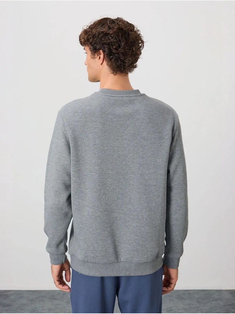 Sweat-shirt homme coupe regular à col rond tommy Gris - Kiabi