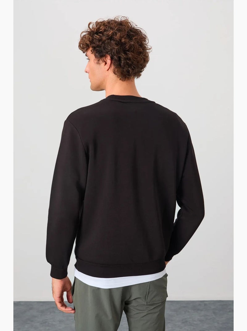 Sweat-shirt homme coupe regular à col rond tommy Noir - Kiabi