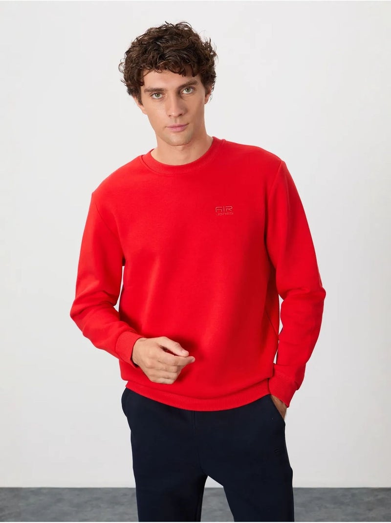 Sweat-shirt homme coupe regular à col rond tommy Rouge - Kiabi