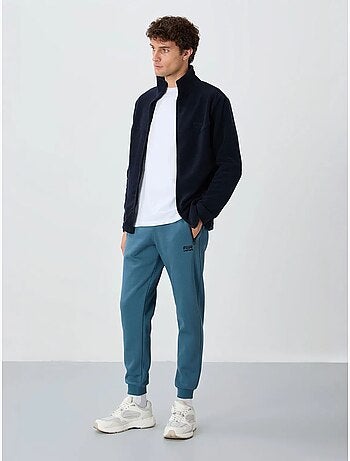 Sweat-shirt homme en maille peluche à zip tommy