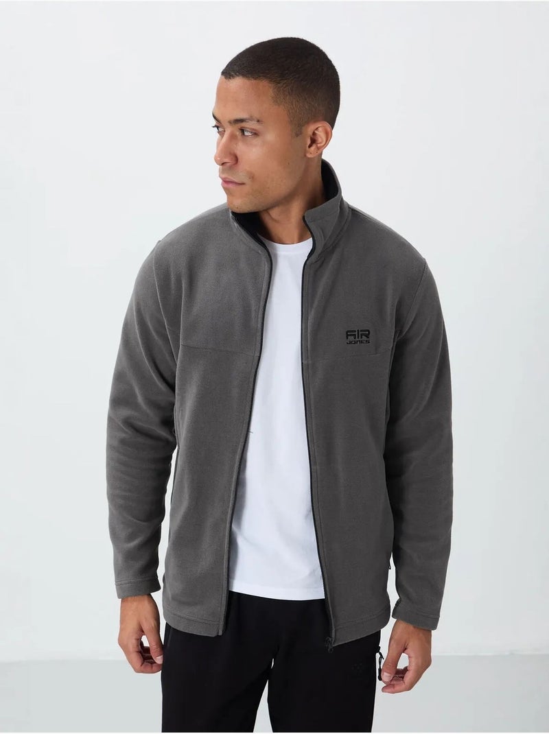 Sweat-shirt homme en maille peluche à zip tommy Gris Noir - Kiabi