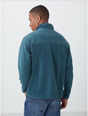 Sweat-shirt homme en maille peluche, demi-zip tommy