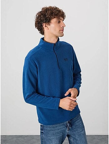Sweat-shirt homme en maille peluche, demi-zip tommy