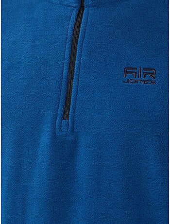 Sweat-shirt homme en maille peluche, demi-zip tommy