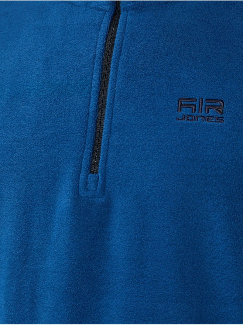 Sweat-shirt homme en maille peluche, demi-zip tommy Bleu - Kiabi