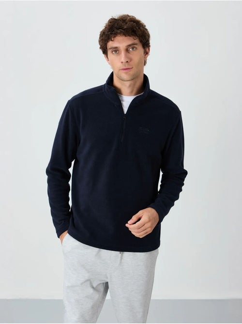 Sweat-shirt homme en maille peluche, demi-zip tommy - Kiabi