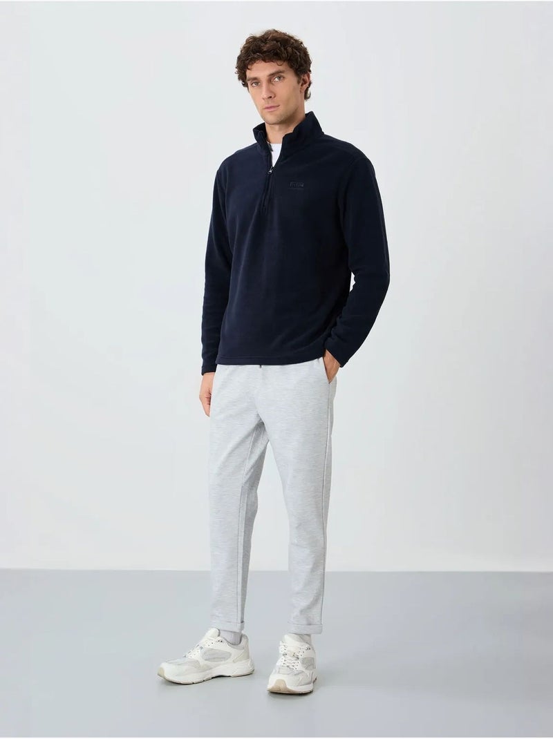 Sweat-shirt homme en maille peluche, demi-zip tommy Bleu marine - Kiabi