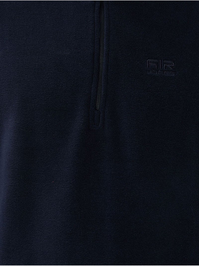 Sweat-shirt homme en maille peluche, demi-zip tommy Bleu marine - Kiabi