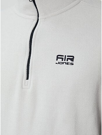 Sweat-shirt homme en maille peluche, demi-zip tommy