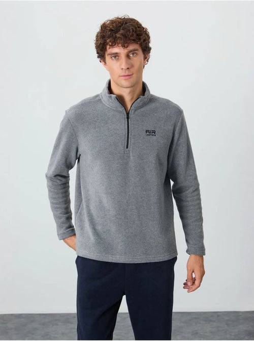 Sweat-shirt homme en maille peluche, demi-zip tommy - Kiabi