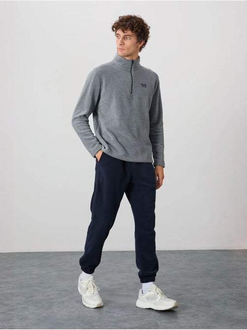 Sweat-shirt homme en maille peluche, demi-zip tommy - Kiabi
