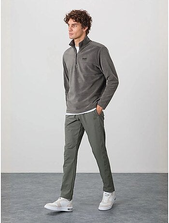 Sweat-shirt homme en maille peluche, demi-zip tommy