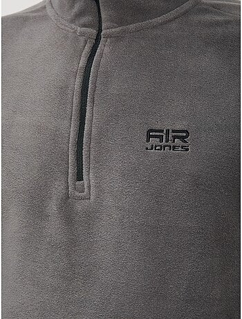 Sweat-shirt homme en maille peluche, demi-zip tommy