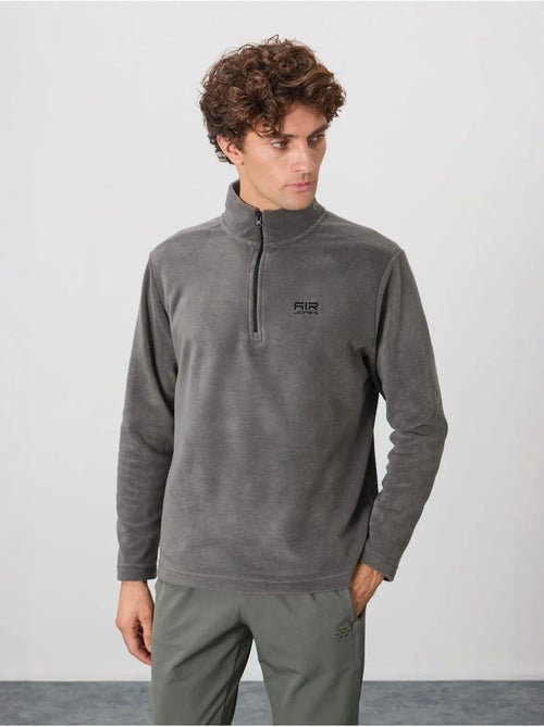 Sweat-shirt homme en maille peluche, demi-zip tommy - Kiabi Sweat-shirt homme en maille peluche, demi-zip tommy - Kiabi