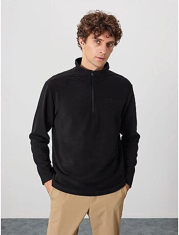 Sweat-shirt homme en maille peluche, demi-zip tommy