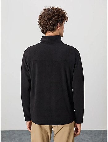 Sweat-shirt homme en maille peluche, demi-zip tommy
