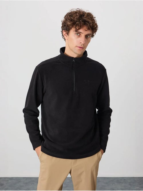 Sweat-shirt homme en maille peluche, demi-zip tommy - Kiabi