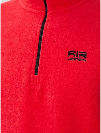 Sweat-shirt homme en maille peluche, demi-zip tommy