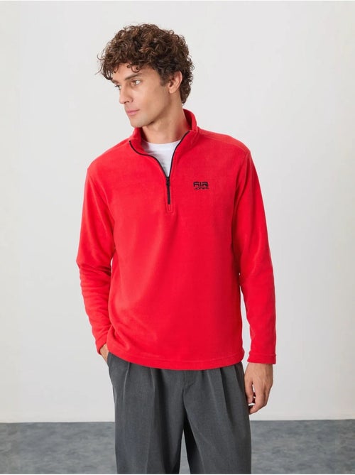 Sweat-shirt homme en maille peluche, demi-zip tommy - Kiabi