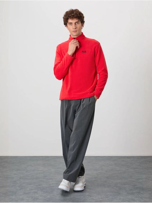 Sweat-shirt homme en maille peluche, demi-zip tommy - Kiabi