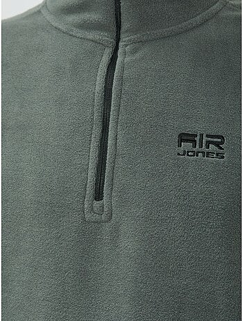 Sweat-shirt homme en maille peluche, demi-zip tommy