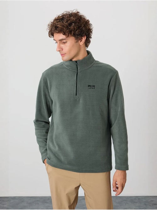 Sweat-shirt homme en maille peluche, demi-zip tommy - Kiabi