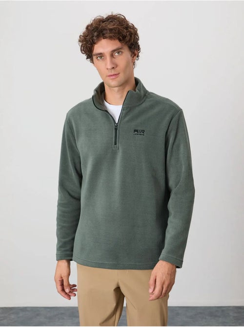 Sweat-shirt homme en maille peluche, demi-zip tommy - Kiabi