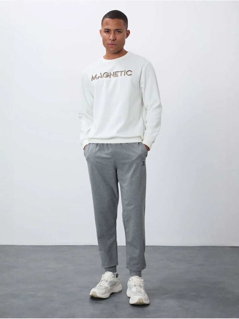Sweat-shirt homme imprimé à col rond tommy Blanc - Kiabi