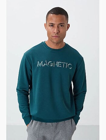 Sweat-shirt homme imprimé à col rond tommy