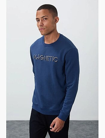Sweat-shirt homme imprimé à col rond tommy