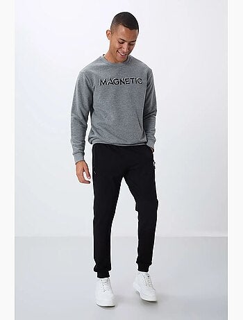 Sweat-shirt homme imprimé à col rond tommy