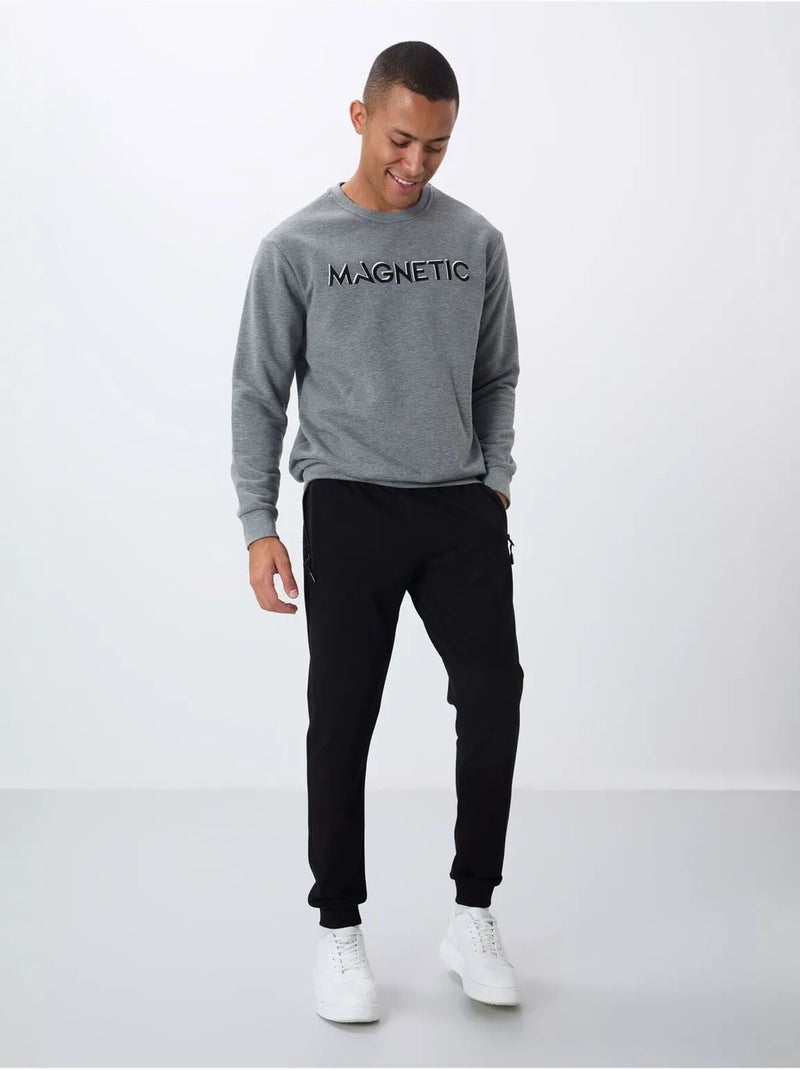 Sweat-shirt homme imprimé à col rond tommy Gris moyen - Kiabi