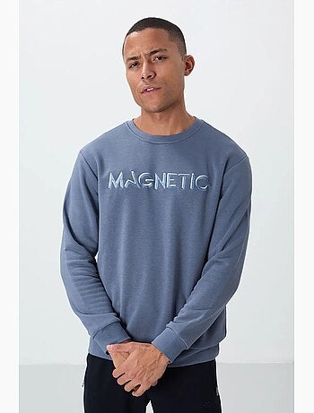Sweat-shirt homme imprimé à col rond tommy