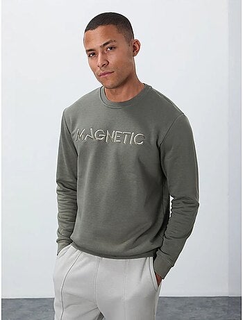Sweat-shirt homme imprimé à col rond tommy