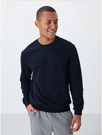 Sweat-shirt homme uni à col rond tommy